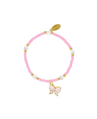 Girls Butterfly Bead Dainty Bracelet Set