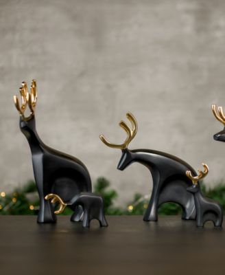 Mini Prancer Reindeer Figurines, Set of 3