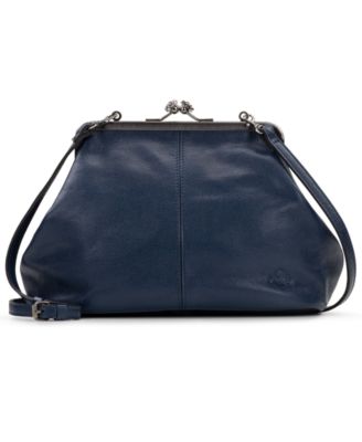 Sofia Small Leather Kiss-Lock Frame Clutch