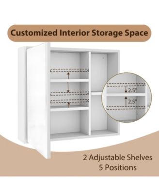 Bathroom Medicine Cabinet with Single Mirror Door