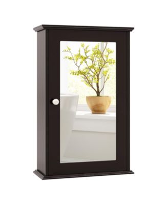 Bathroom Wall Cabinet with Single Mirror Door