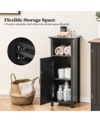Bathroom Storage Organizer with 2-Tier Cabinet