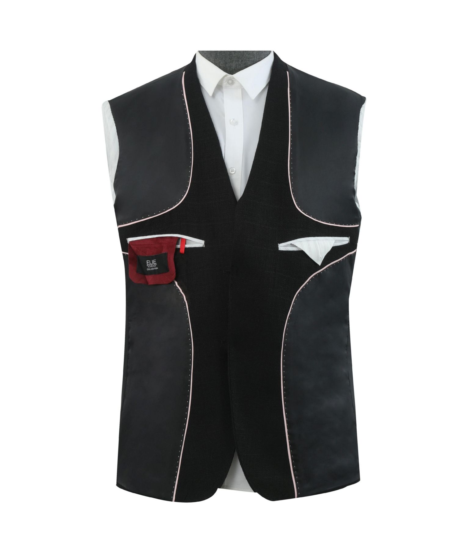 Boys Black Slim Fit Melange Jacket