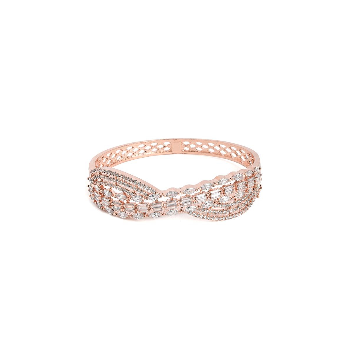 Bijou-Twist Bangle Bracelet - Silver
