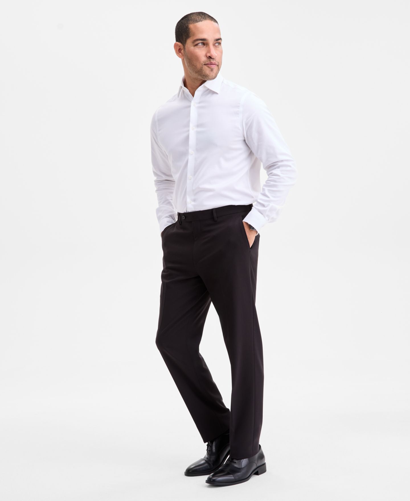 Мужские брюки Tallia Classic Fit Suit Separate Pant, цвет: Чёрный — фото 9