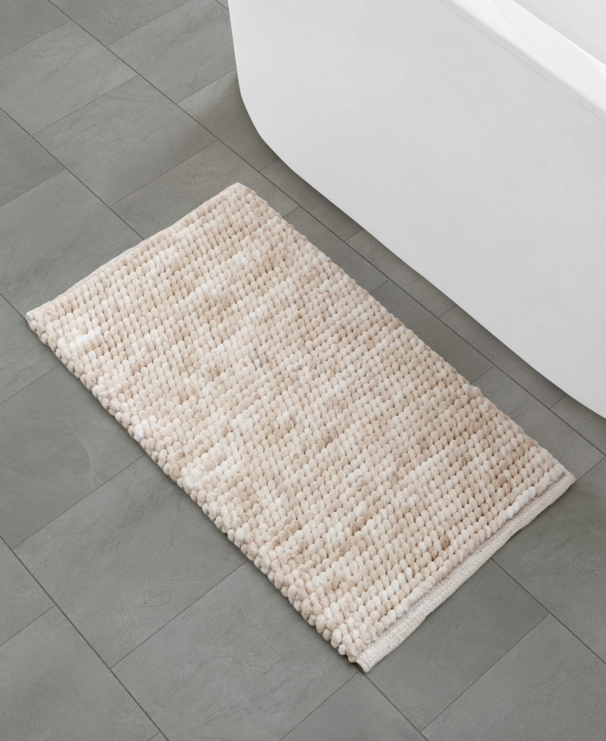 French Connection Space Dye Chunky Chenille Bath Rug, 20" x 32"