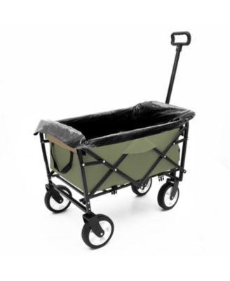 Collapsible Utility Wagon Cart with Liners - Green