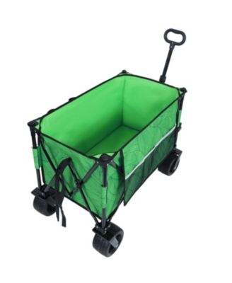 Heavy-Duty Folding Wagon Cart - All-Terrain, Green
