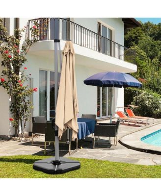 4 Pieces 195 lbs Patio Cantilever Offset Umbrella Base Weight Sand