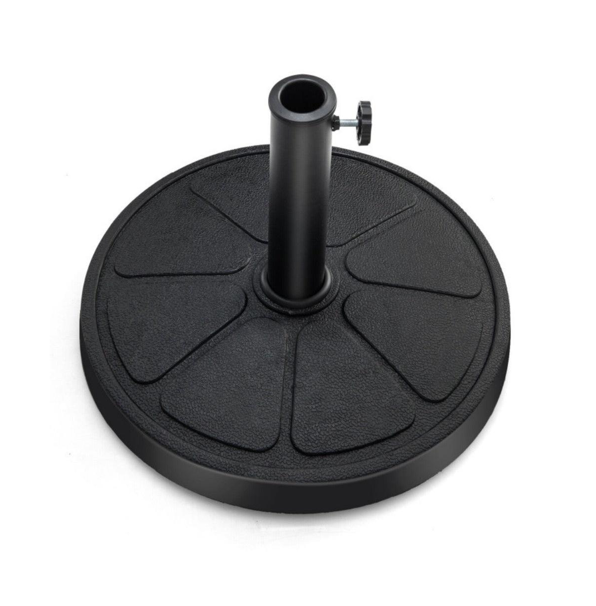 31LBS 18 Inch Round Outdoor Umbrella Base - Black