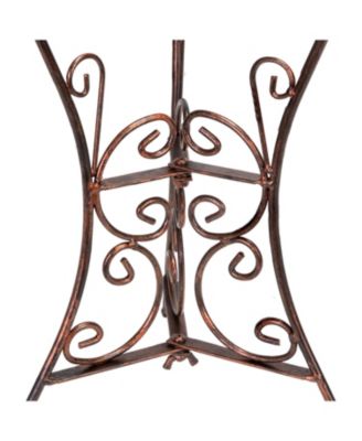 Indoor/Outdoor Decorative Steel Scroll Gazing Ball Stand for 10" or 12" Outdoor Garden Gazing Globes - 11" H