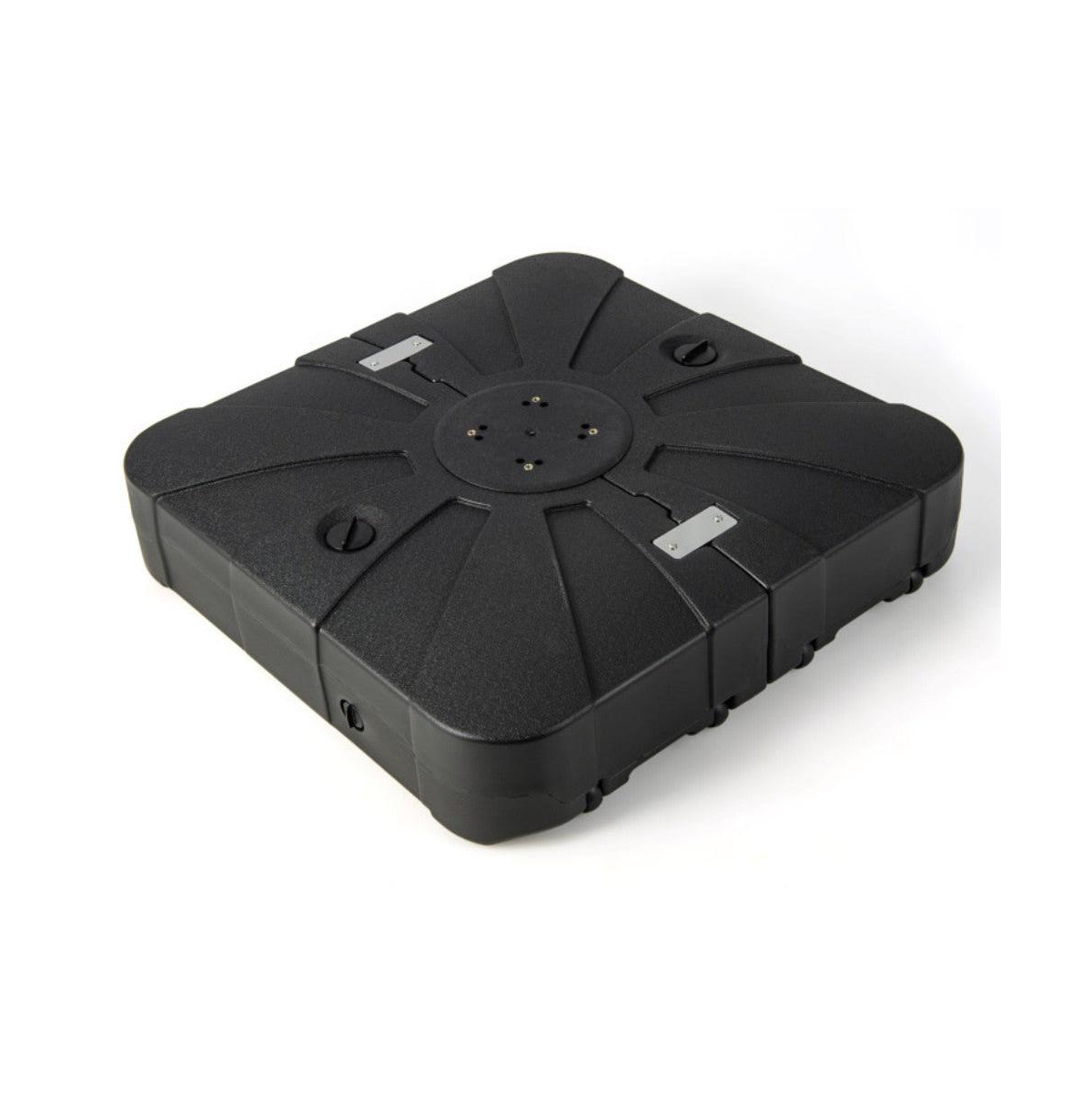 33.5 x 33.5 Inch Fillable Cantilever Umbrella Base with Wheels - Black
