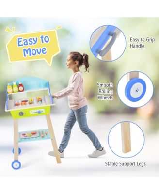 Kid's Pretend Barbecue Grill Play Set Toy BBQ Cooking Playset with Accessories