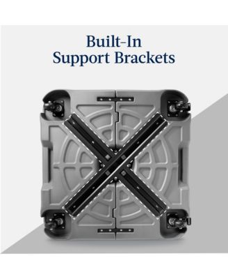 Heavy-Duty Outdoor Cantilever Base Stand w/ Wheels, Locks, Fillable 330lb Capacity