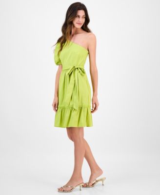 Women's Asymmetric One-Shoulder Fit & Flare Dress