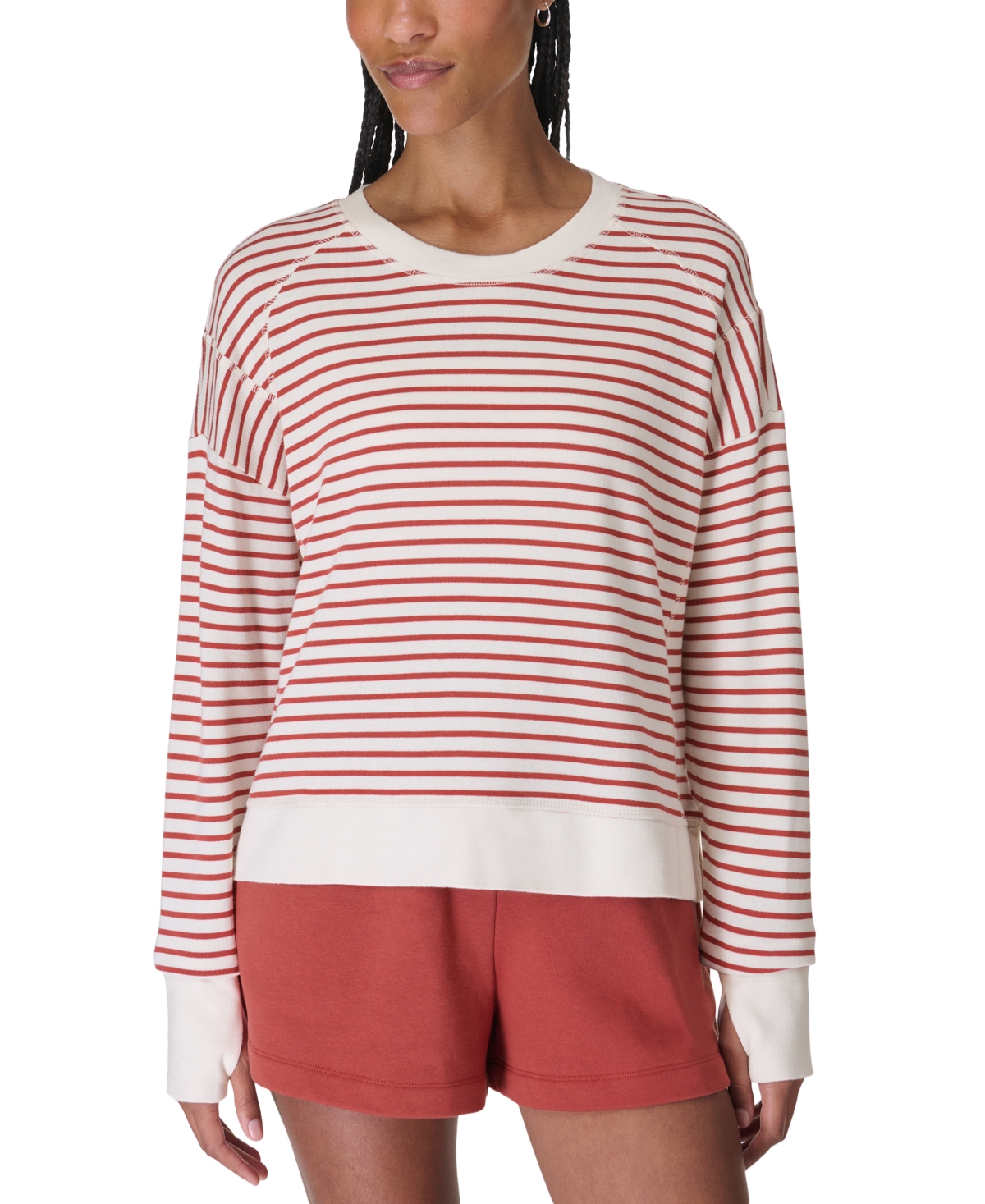 Sweaty Betty Women's After Class Cropped Sweatshirt In Red