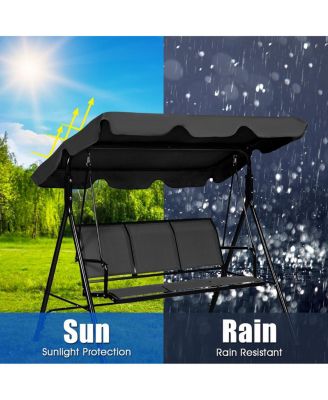 Outdoor Porch Swing Canopy Patio Swing Chair 3 Person Canopy Hammock
