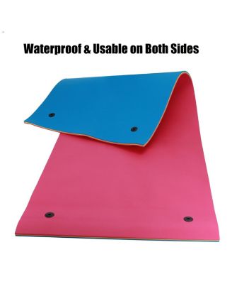 Rose Pink Water Floating Mat Foam Pad, 13x5FT Bouncy Tear-Resistant XPE Foam