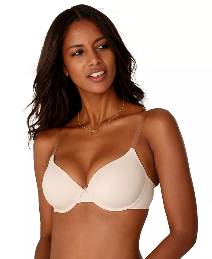 Women's Underwire Clear Strap Lightly Padded T-Shirt Bra