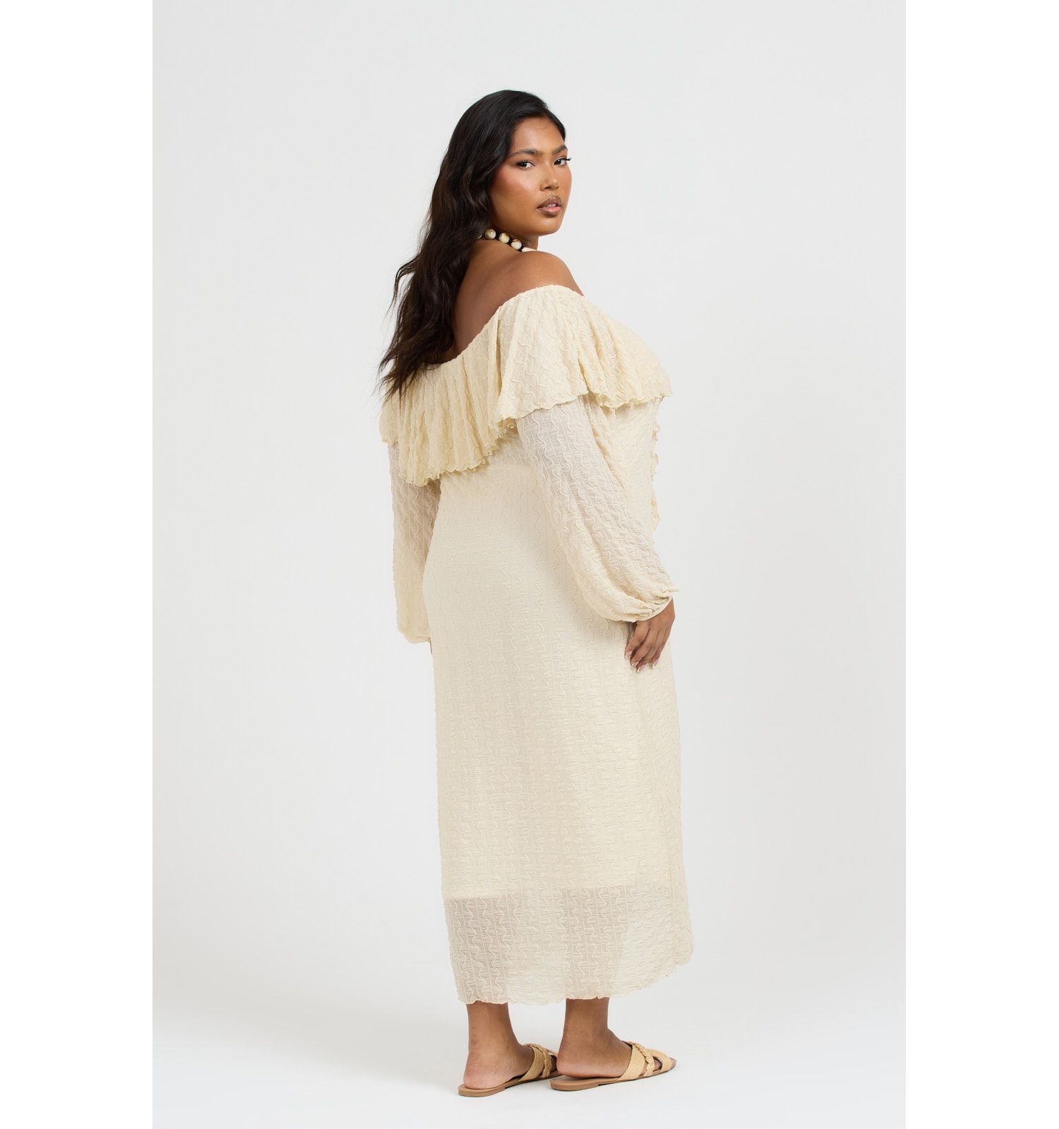 Women's Ruffle Bardot Dress