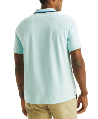 Men's Textured Tipped Collar Polo Shirt