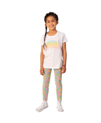 Girls Fair Trade Organic Cotton Reinforced Knee Leggings 2-pack