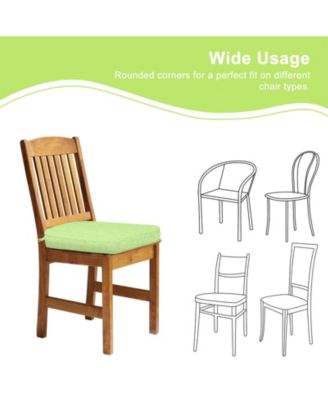 Outdoor Dining Chair Cushions Set of 4, Waterproof Patio Furniture Seat Cushions, Outdoor Chair Pads with Ties, 18 x 19 inch