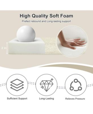 Outdoor Dining Chair Cushions Set of 4, Waterproof Patio Furniture Seat Cushions, Outdoor Chair Pads with Ties, 18 x 19 inch