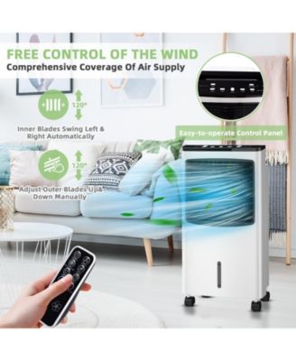 3-in-1 Portable Evaporative Air Conditioner Cooler with Remote Control for Home