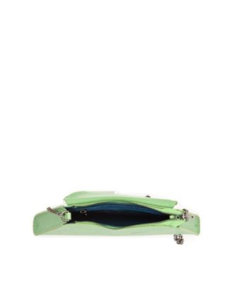 Leather Clutch Bag Summer Green Evening Purse Unique Women's Handbag