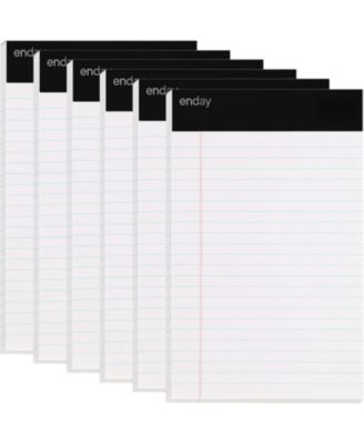 Jr. Legal Pad Small Note Pads Legal Ruled Writing Pad. Perforated Edge. 5 X22 X 8 X22 Canary Yellow Universal 50 Sheets Per Pad Pack Of 6