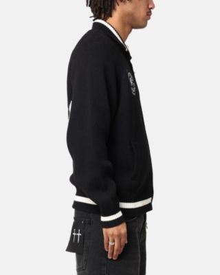 Men's Athletic Knit Jacket- Black, M
