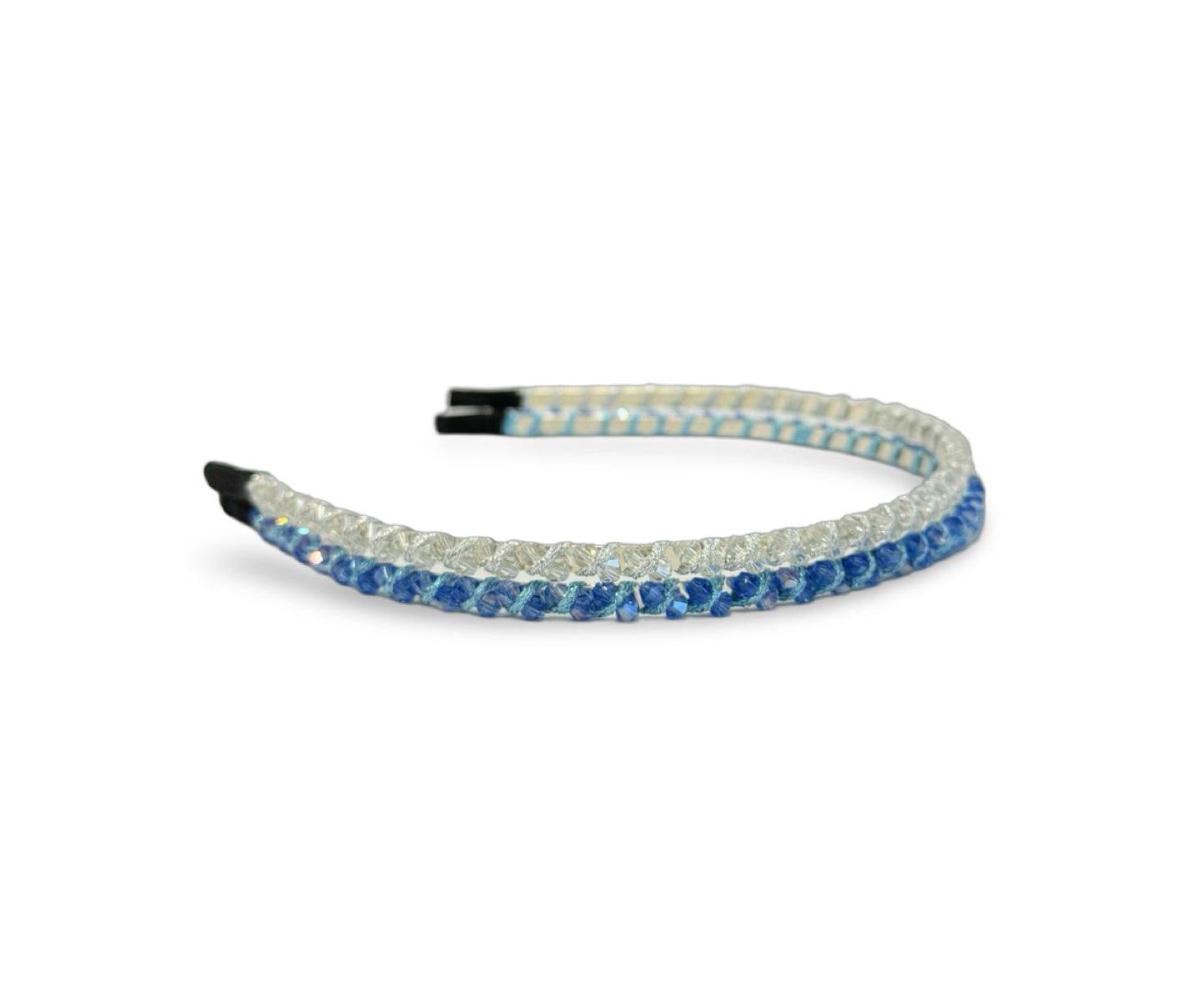 Женские аксессуары Headbands of Hope Thin Beaded Headband Set - Blue + Silver, цвет: Синий серебряный — фото 1