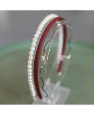 Headband Set - Red +  Gold