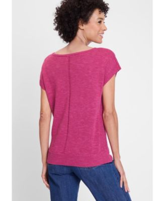 Women's Sleeveless Boat Neck Dolman Pullover