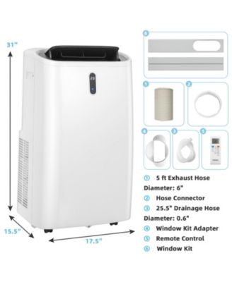 14000 BTU(Ashrae) Portable Air Conditioner with APP and WiFi Control