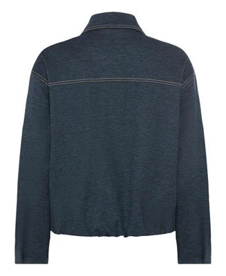 Women's Denim Jersey Bomber Jacket