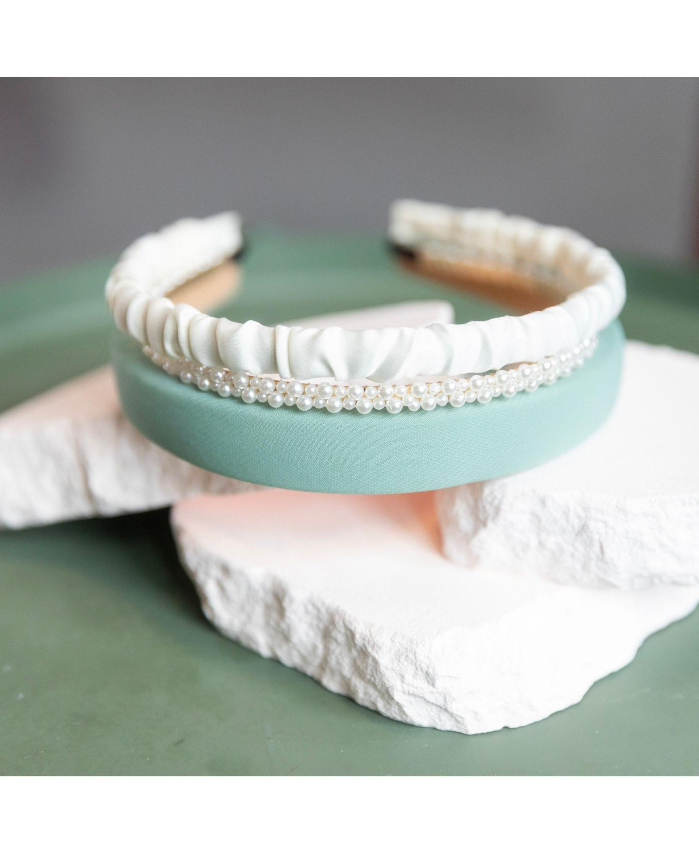Женские аксессуары Headbands of Hope Classic Headband Set - Green + Cream + Pearl, цвет: Зелёный — фото 9