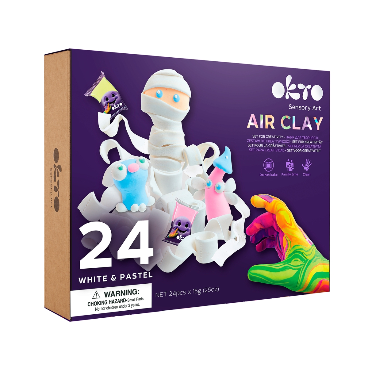 Okto Air Clay Set &#x2013; 24 Colors &#x201C;Pastel&#x201D;