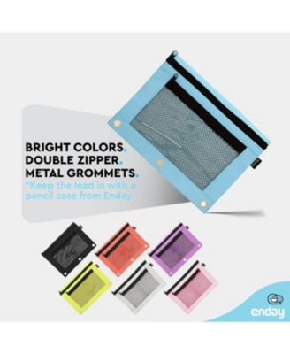 Pink Pencil Pouch For 3 Ring Binder, Zippered Binder Pencil Pouches, 3 Ring Pencil Pouch for Binder, Pencil Case for Binder, Large Pencil Bags for School, Home, and Office.