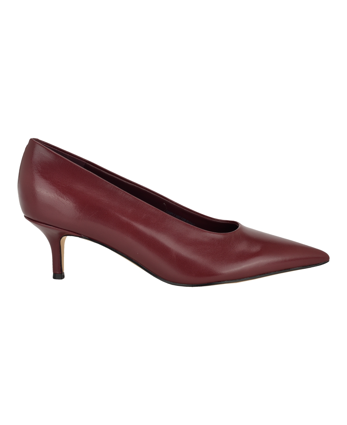 Calvin Klein Voneta Pointed Toe Kitten Heel Pump In Red