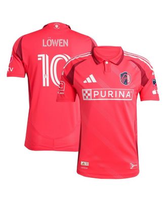 adidas - Men's Eduard Lowen Red St. Louis City SC 2025 Forever CITY Red Authentic Player Jersey
