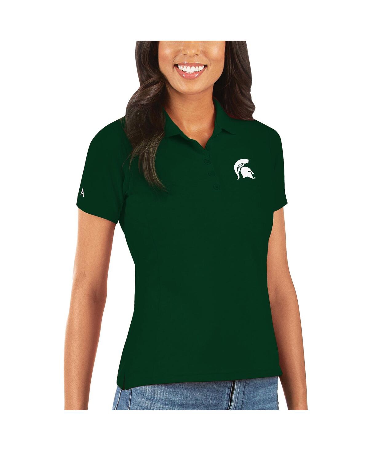 Women's Green Michigan State Spartans Legacy Pique Polo Shirt - Hunter Green