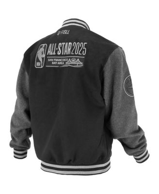 Men's and Women's Black 2025 All-Star Game Full-Snap Varsity Jacket