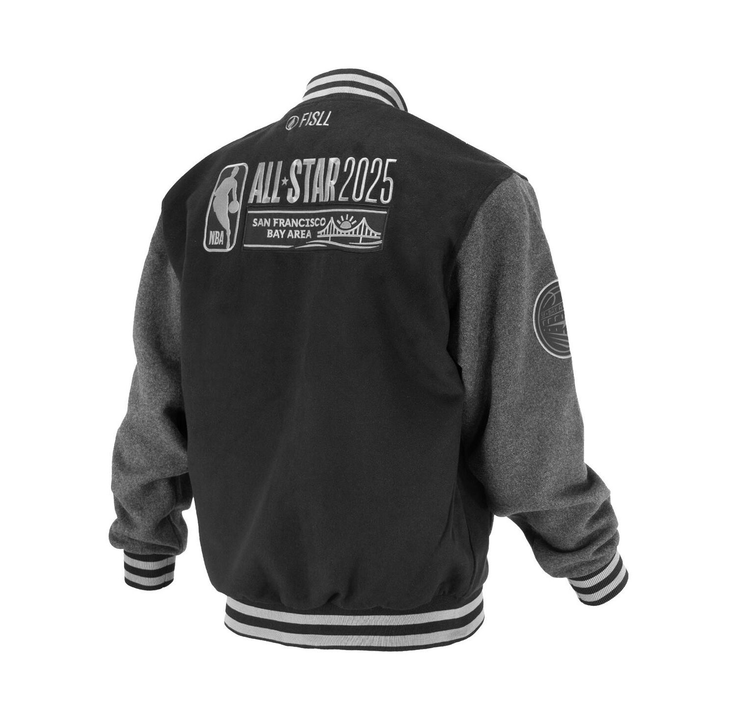 Men's and Women's Black 2025 All-Star Game Full-Snap Varsity Jacket
