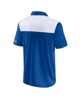Men's Royal/White Indianapolis Colts Color Block Polo Shirt