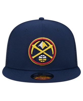 Men's Navy Denver Nuggets Mesh back 9FIFTY Snapback Hat