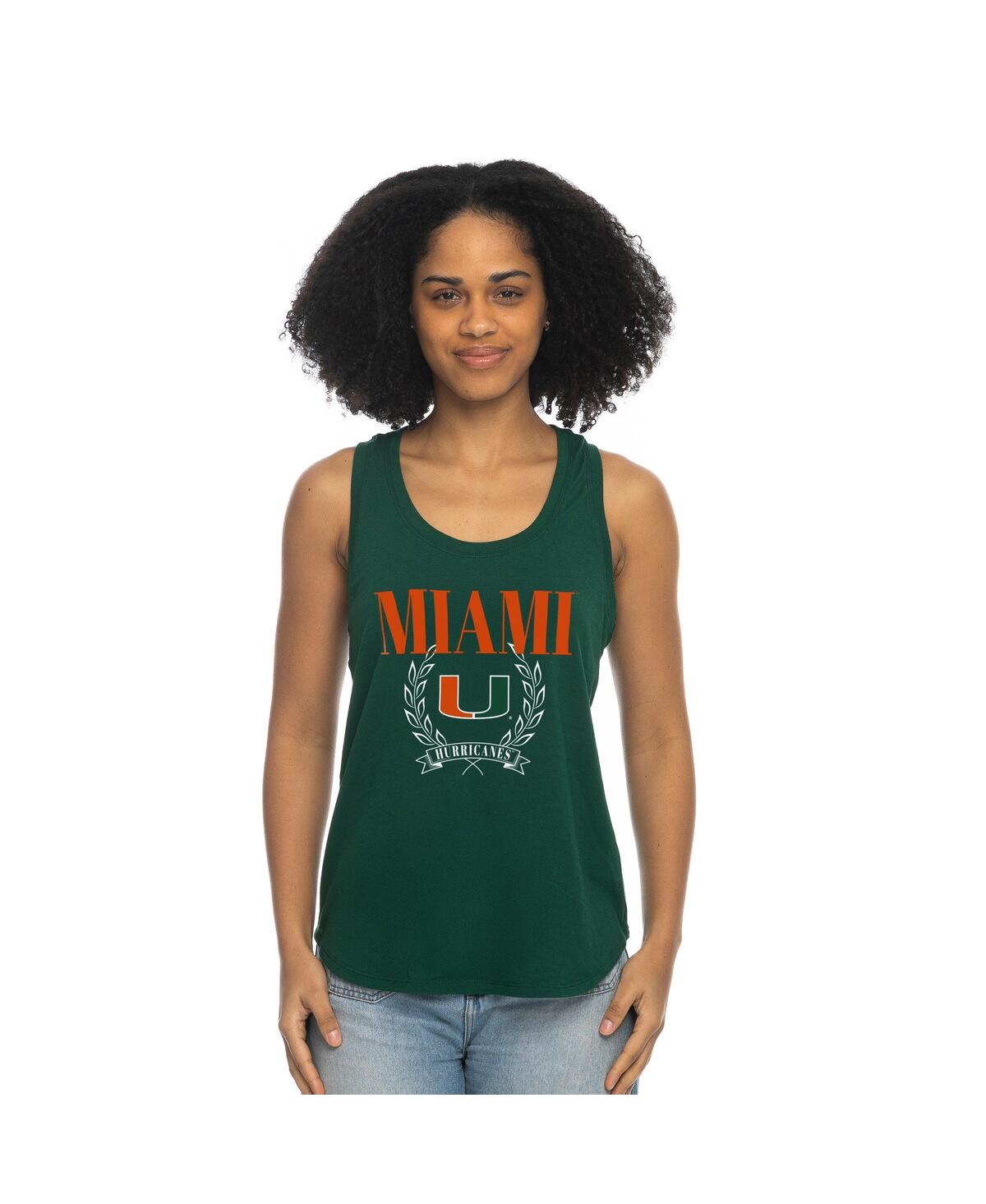 Women's Green Miami Hurricanes Everyday Tri-Blend Tank Top - Green