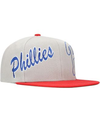 Men's Gray Philadelphia Phillies Knock Out Panel Snapback Hat