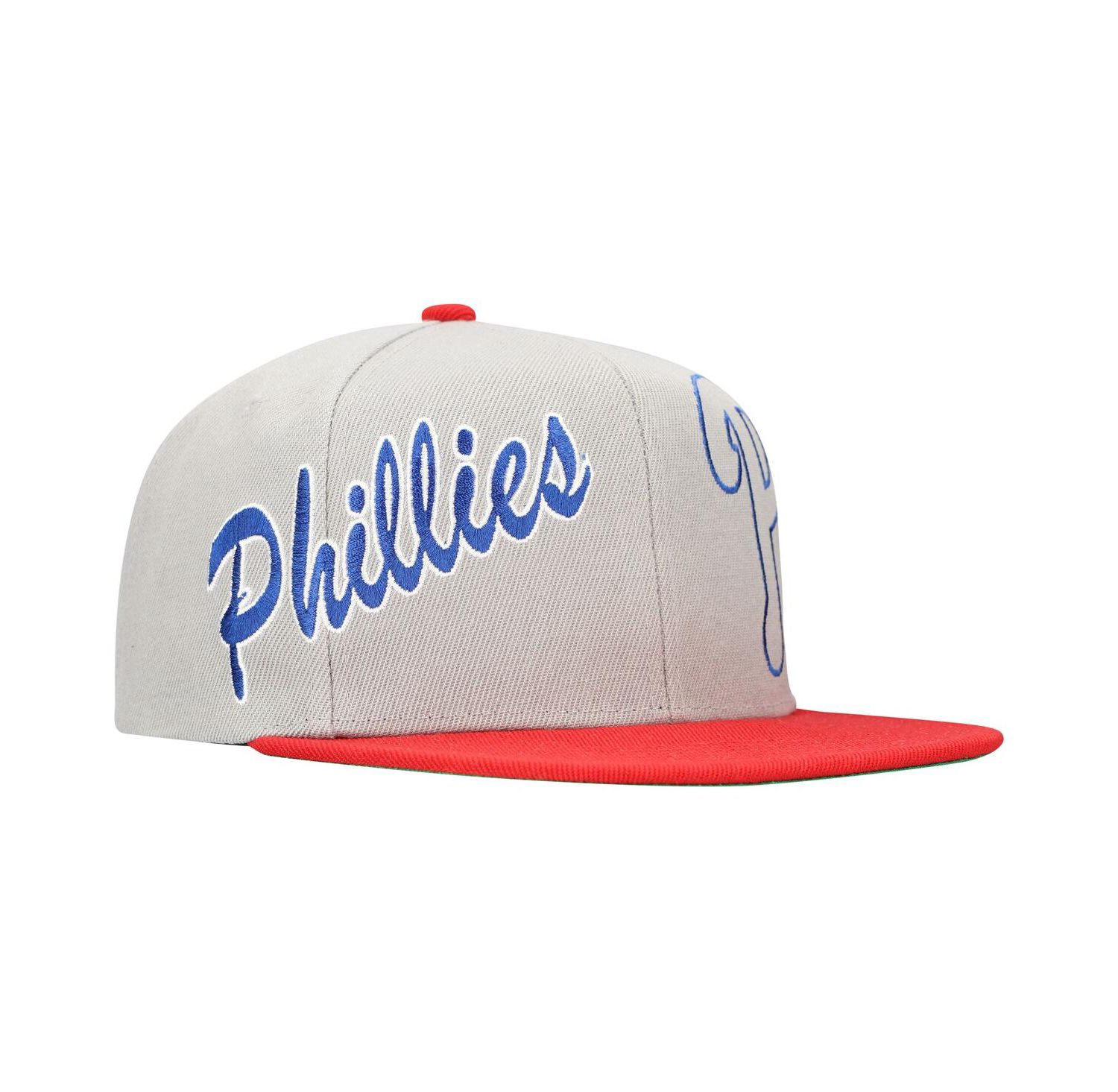 Men's Gray Philadelphia Phillies Knock Out Panel Snapback Hat